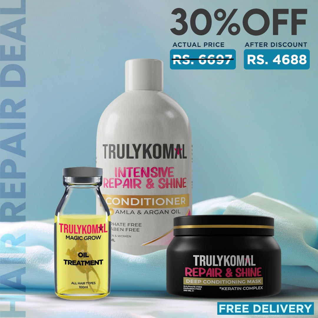 TrulyKomal Hair Conditioner, Hair Mask & Hair Oil | Hair Repair Deal - TrulyKomal by Komal Rizvi