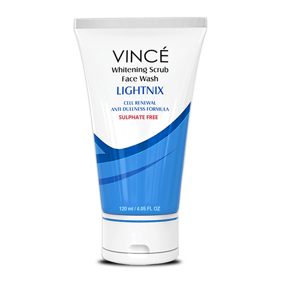 Buy Vince LIGHTNIX Whitening Scrub Face Wash - 120ml Online in Pakistan | GlowBeauty.pk
